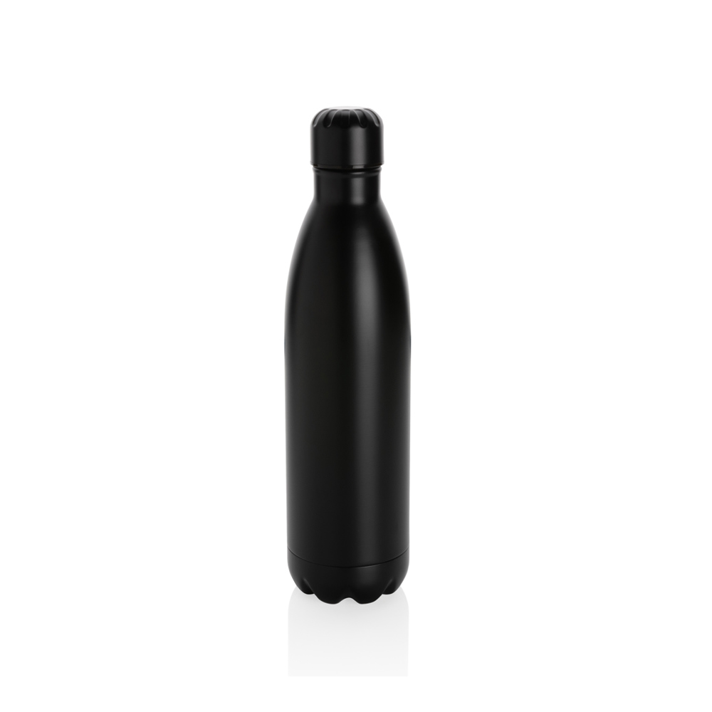 Unikleur vacuum roestvrijstalen fles 750ml - zwart (± PMS Black)